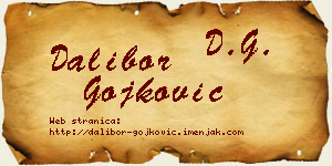 Dalibor Gojković vizit kartica